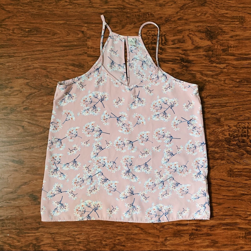 ❌ SOLD ❌ Paper Crane Blush Pink Floral Tank Top